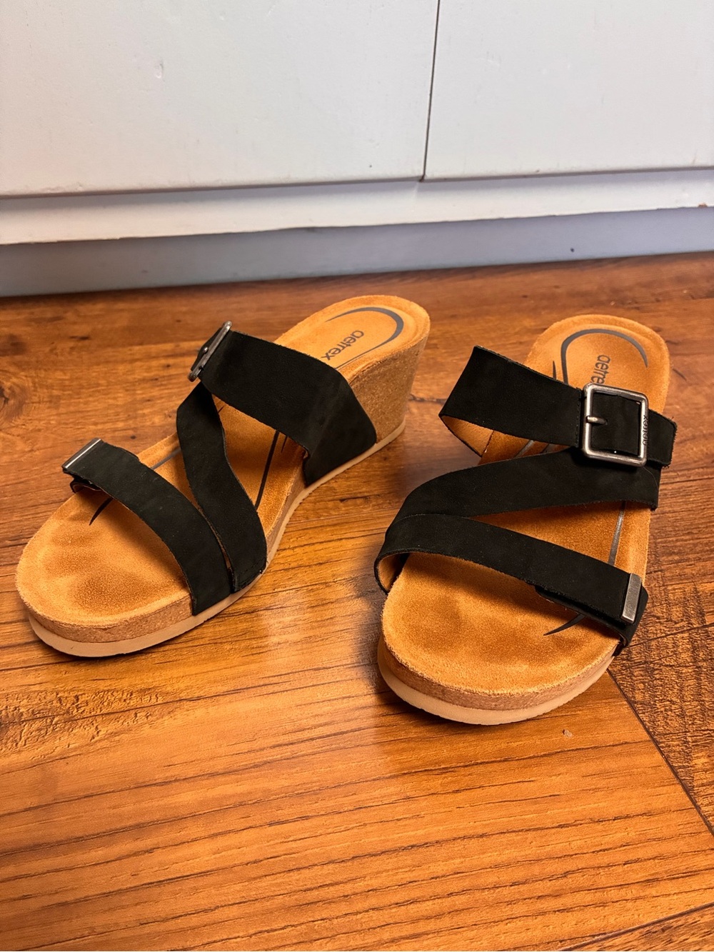 Aetrex Women's Kimmy Arch Support Wedge Sandals 37/7 - Picture 3 of 6